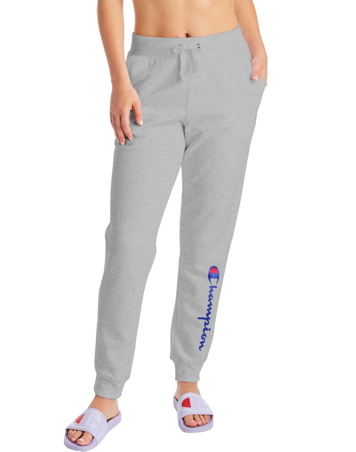 Champion Joggingbroek Dames - Grijs - Powerblend Fleece Script Logo ( 456387-VDB )